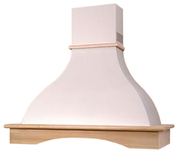 Range Hood Wall Mounted Wood Country Style CHR-114 NT AIR Made in Italy, 36