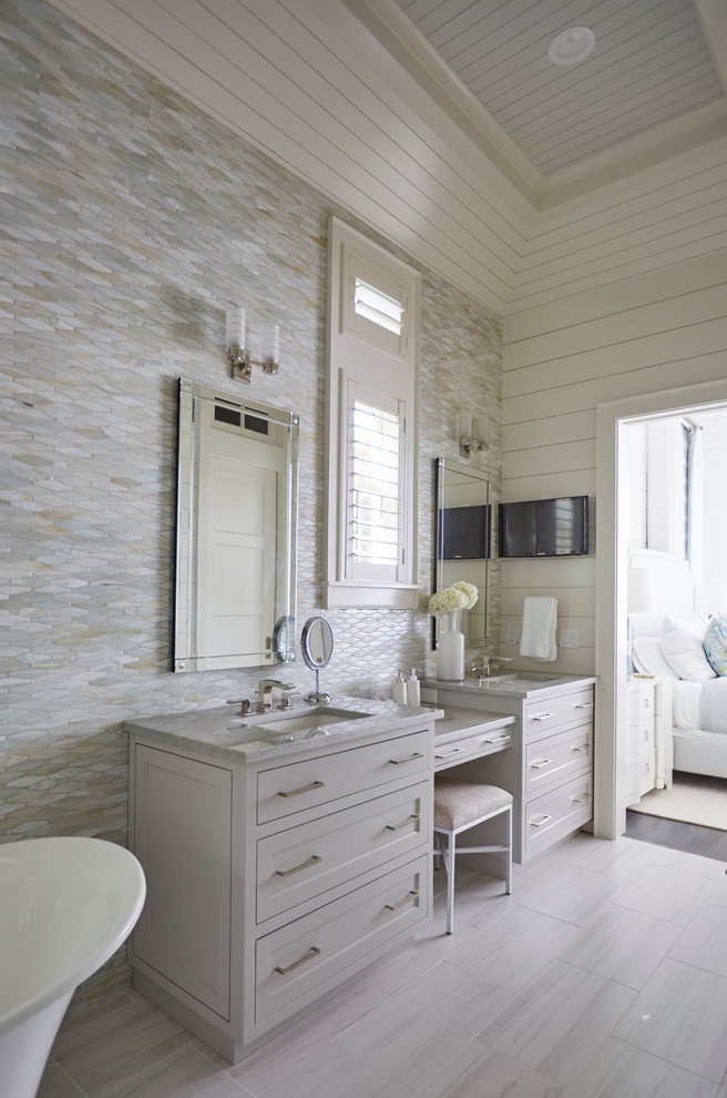 Example of a beach style bathroom design in Miami