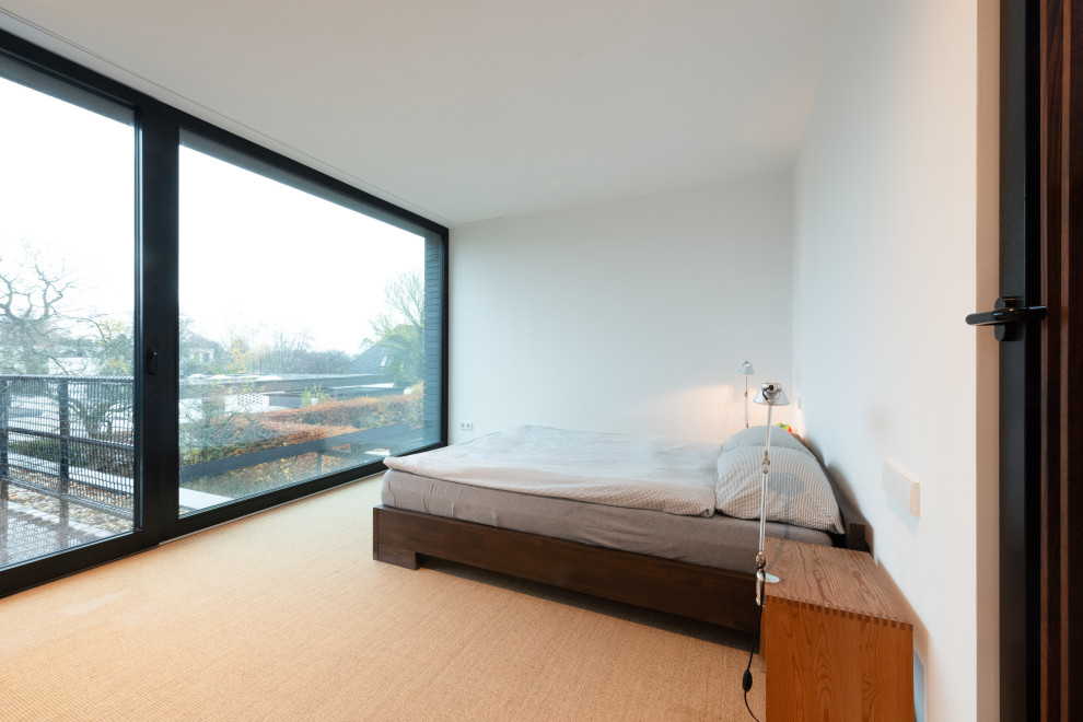 Idee per una camera da letto moderna di medie dimensioni