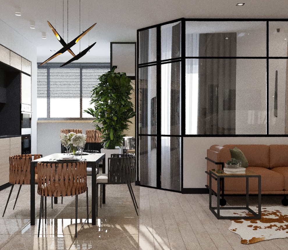 Дизайн интерьера в современном стиле в ЖК "Пять звезд", Воронеж