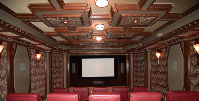 Saddle River, NJ Estate traditional-home-cinema