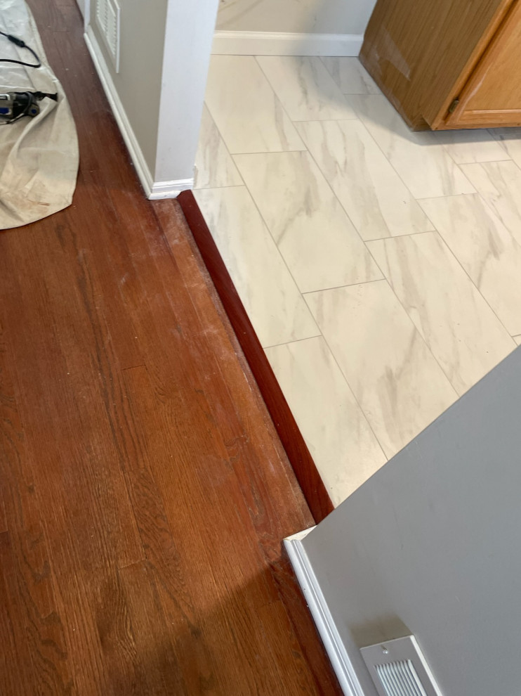 New Interior Kitchen Floor and Baseboard