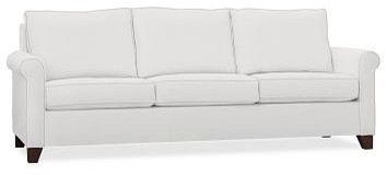 Cameron Roll Arm Upholstered Grand Sofa, Polyester Wrap Cushions, Washed Linen/C