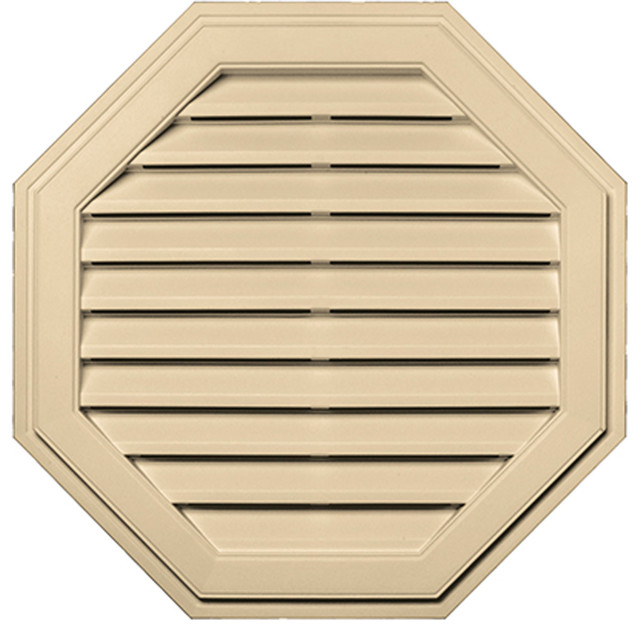32"x32" Octagon Gable Vent Louver Traditional Registers Grilles And