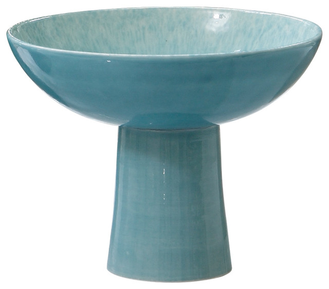 Chamomile Footed Bowl, Small Traditional Decorative Bowls by GLOBAL VIEWS and Studio A