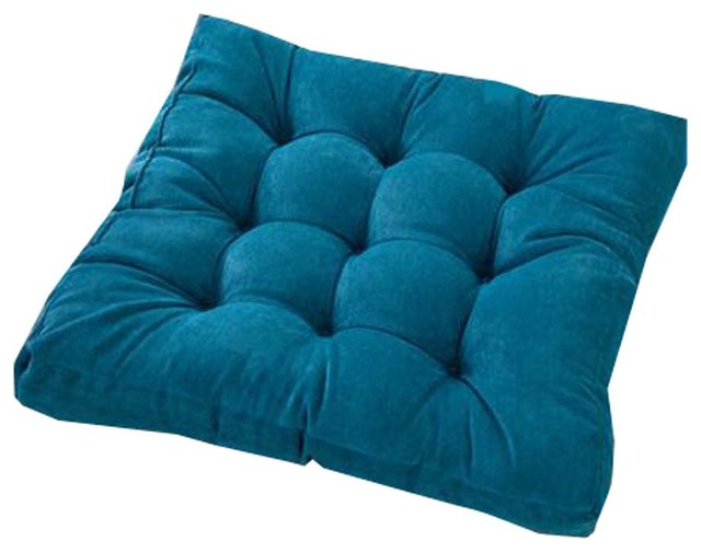 21 Inch Square Floor Pillow Tufted Support Padded Boosted Cushion