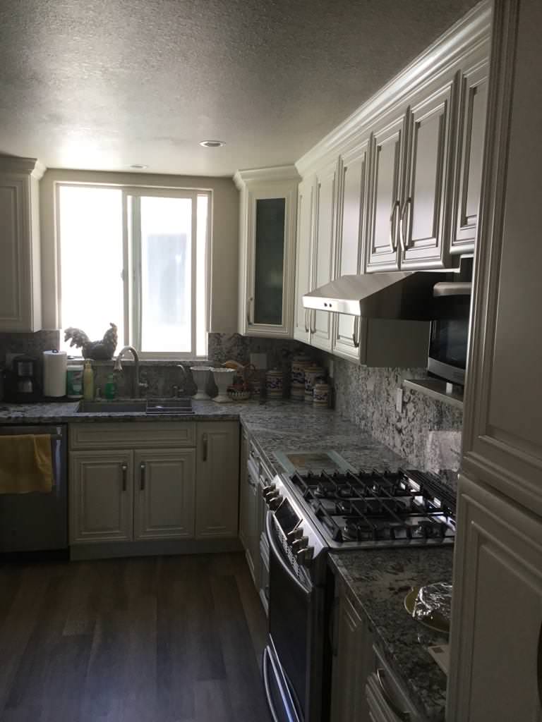 Before and after Kitchen remodel in Tarzana
