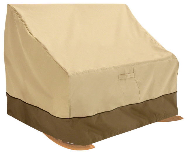 Double-Wide Patio Rocking Chair Cover-Durable, Water Resistant Furniture Cover