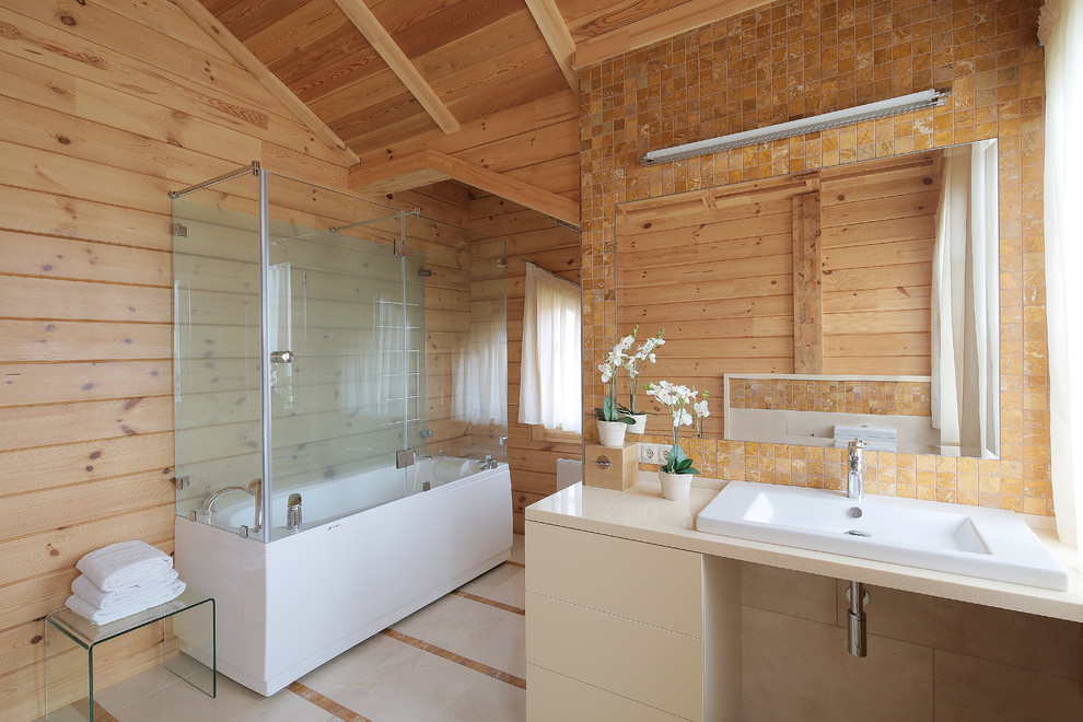 Современный дом из бруса в эко стиле