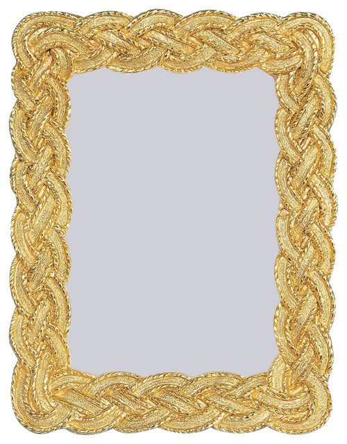 Jay Strongwater Conan Braided Frame Gold Finish