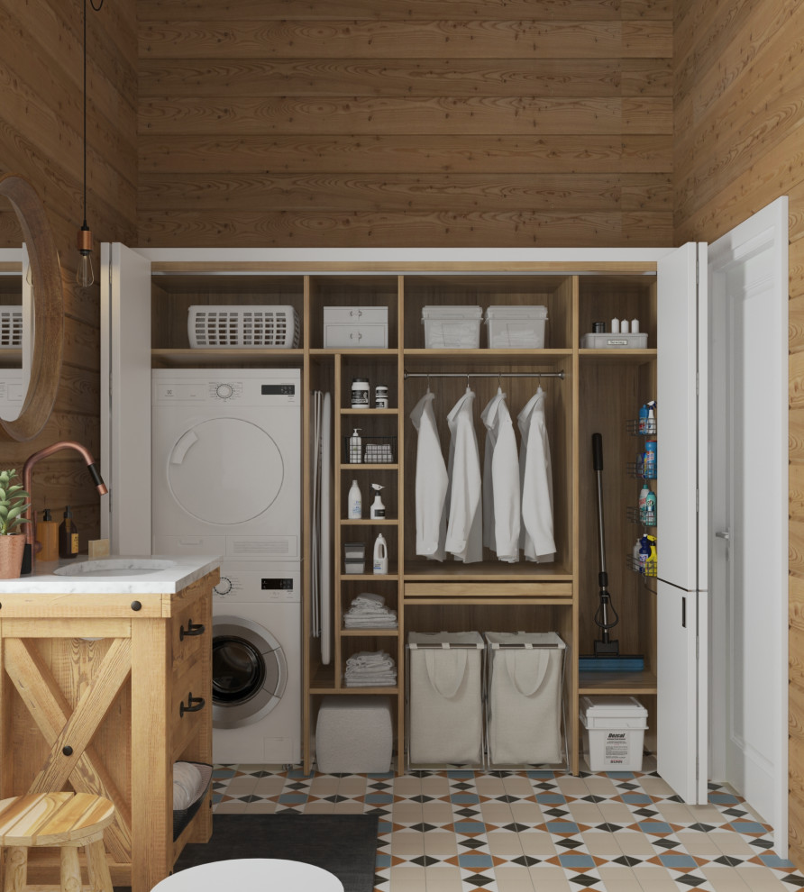 дизайн-проект интерьера деревянного загородного дома