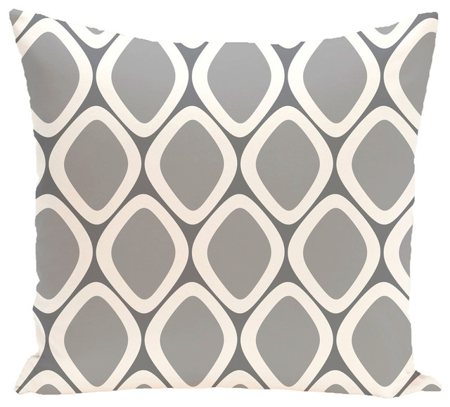 Pebbles Geometric Print Pillow, Classic Gray, 26"x26"