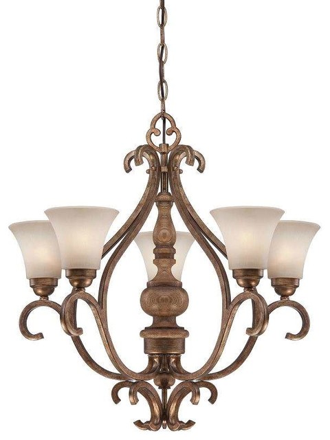 Minka Lavery 4204-290 Abbott Place Chandelier In Classic Oak Patina