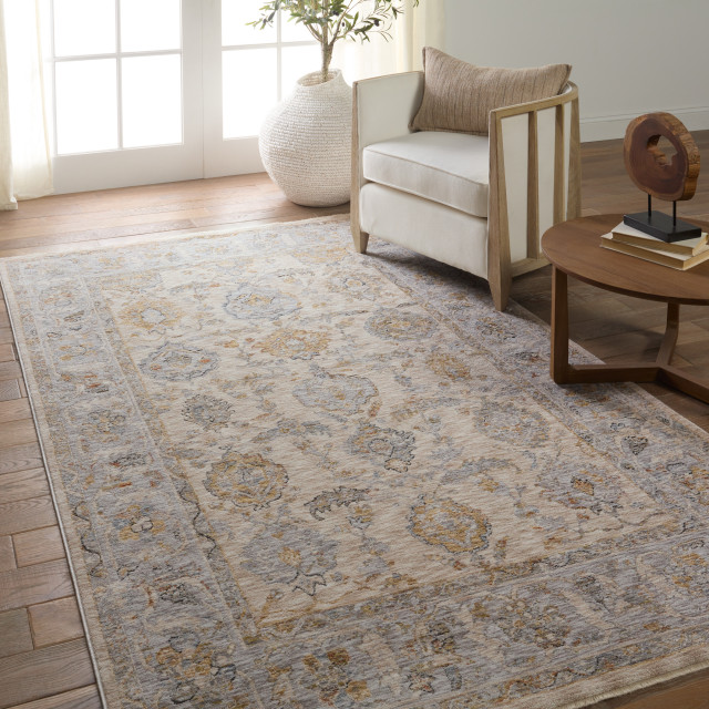 Jaipur Living Anola Medallion Gray/ Beige Area Rug, 3'X10
