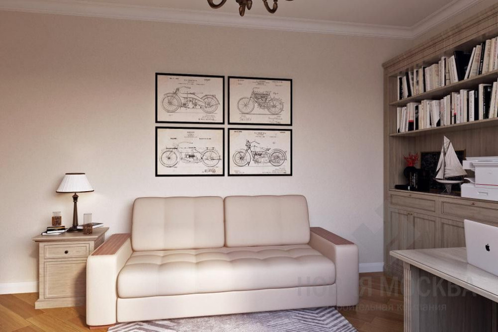 Дизайн-проект трехкомнтатной квартиры 133 кв.м в ЖК «Ломоносовский»