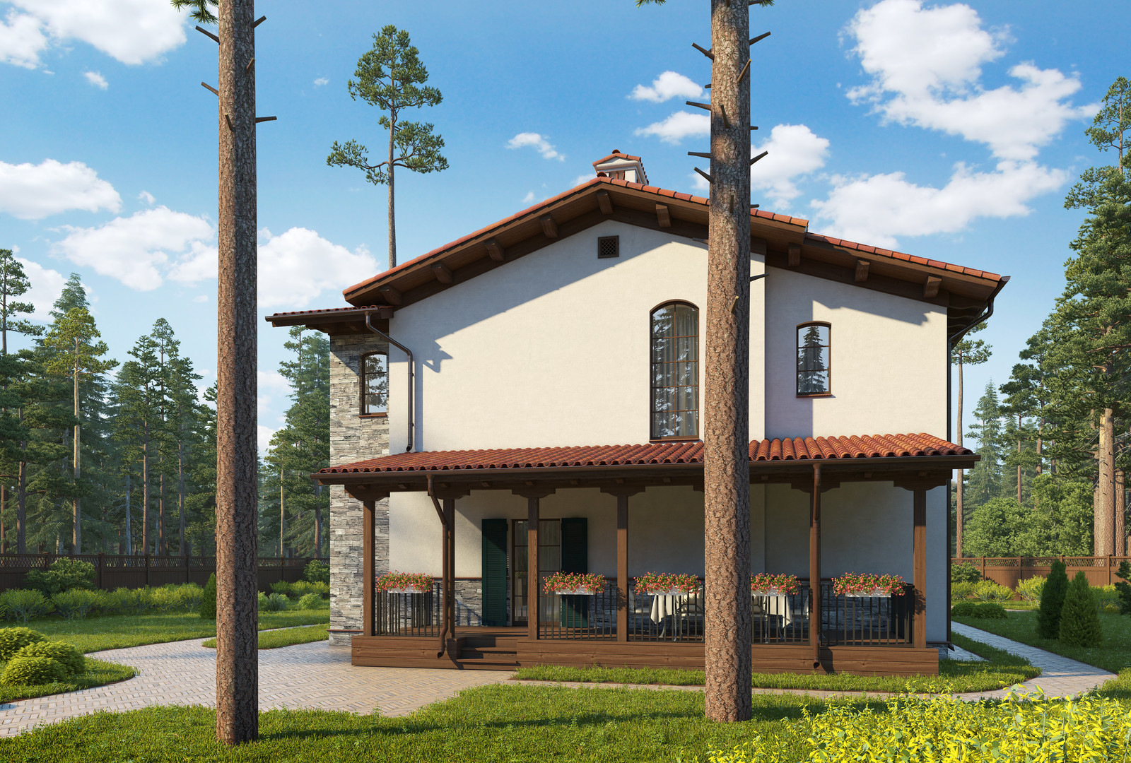 проект дома в СРЕДИЗЕМНОМОРСКОМ стиле
