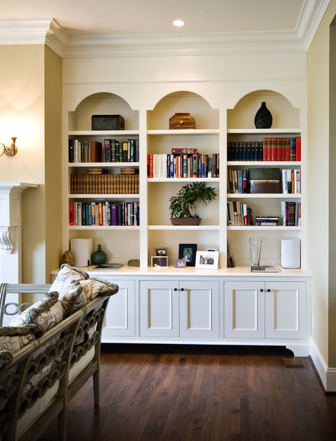Arched Frame Bookcases - Traditional - Living Room - charleston - by ...