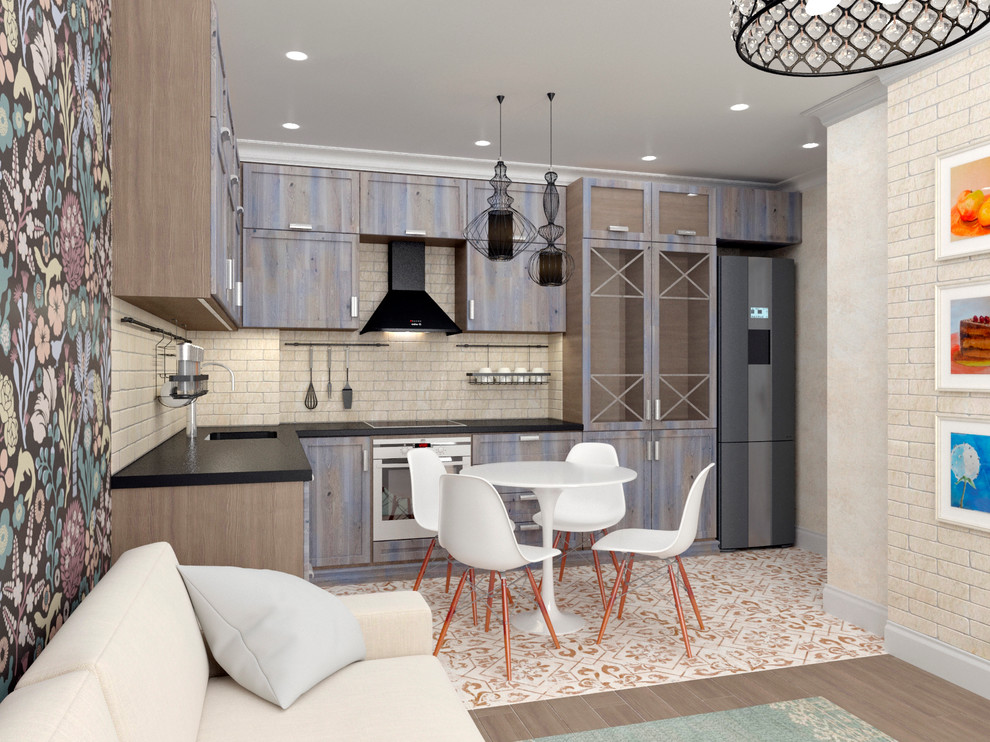 Квартира на Домашникова. Кухня-гостиная