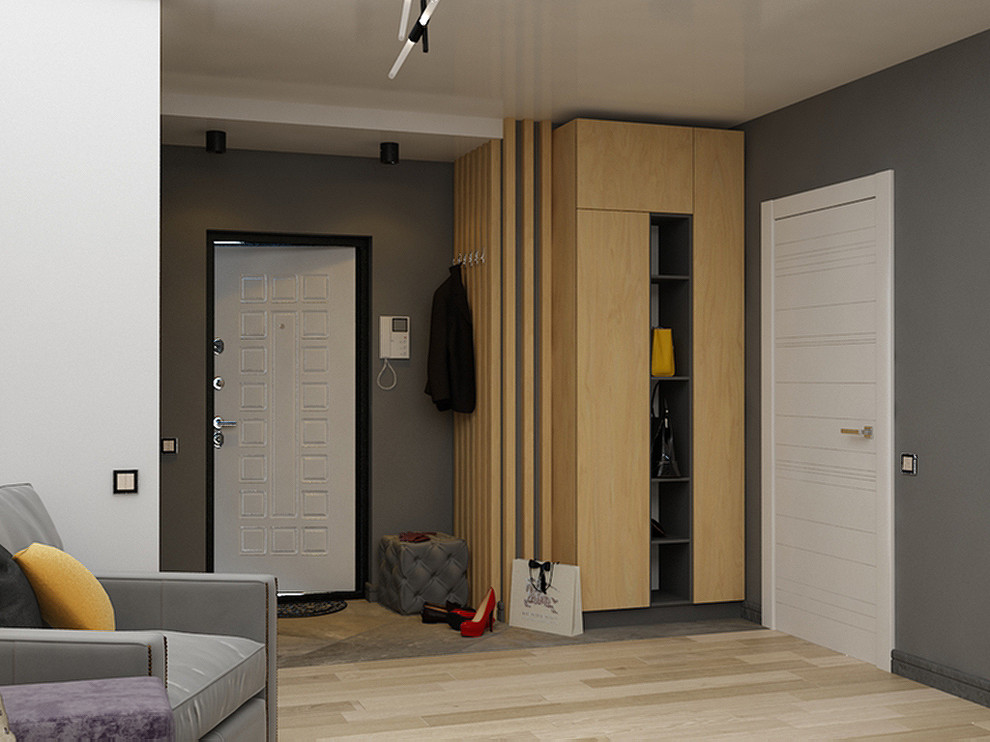 Дизайн-проект квартиры студии зона прихожей