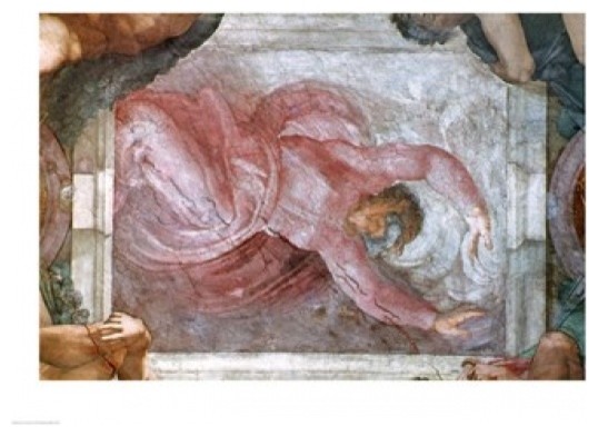 Sistine Chapel Ceiling God Dividing Light From Darkness Print