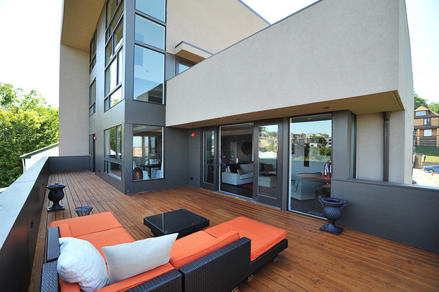 Contemporary Deck trendy-terrasse