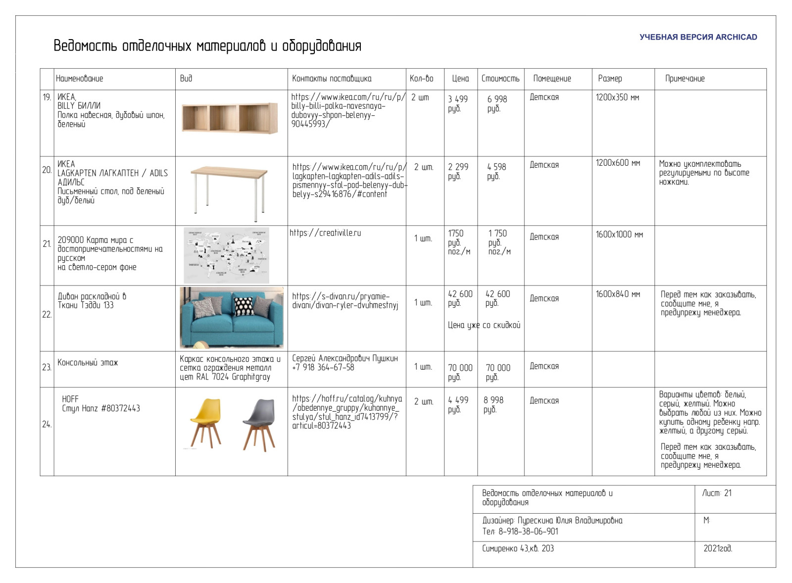 дизайн-проект 3-х комнатной квартиры