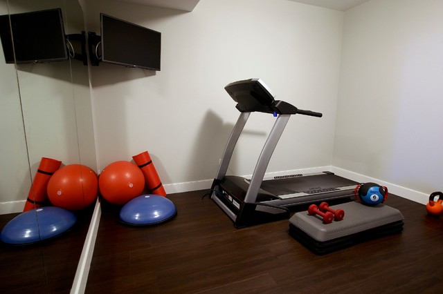 Transitional Basement Development transitional-home-gym