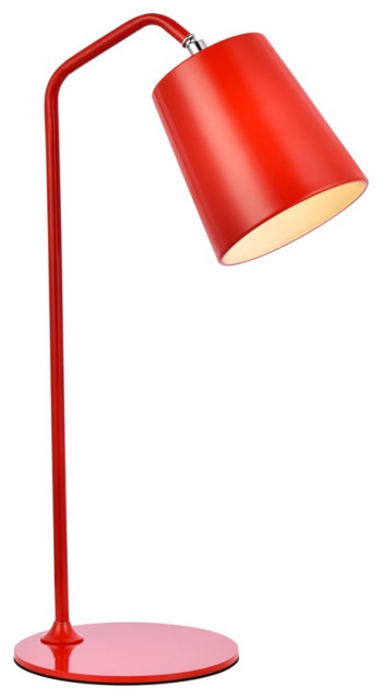 Leroy 1 Light Red Table Lamp - Contemporary - Table Lamps - by Lighting New  York | Houzz