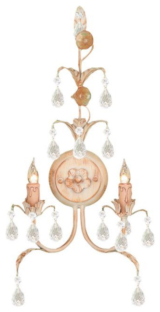 Crystorama Athena Champagne Two-Light Wall Sconce