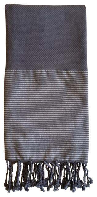 Turkish Towel Waffle Weave, Charcoal