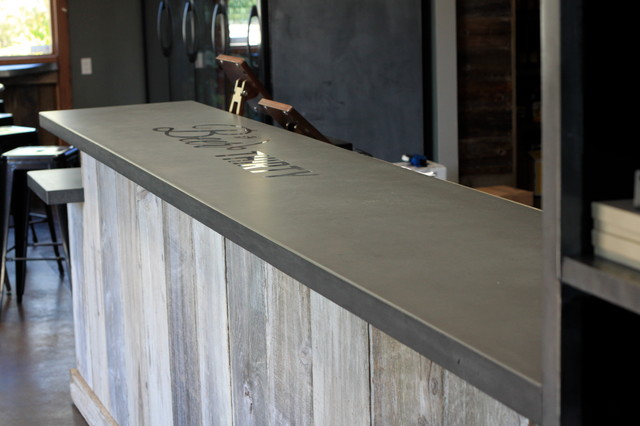 Concrete Bar Top Craftsman Home Bar San Francisco By