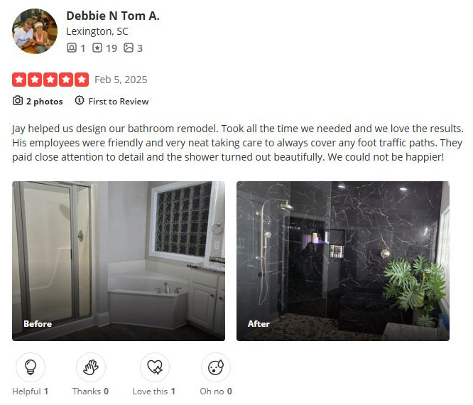 Debbie and Tom Master Shower