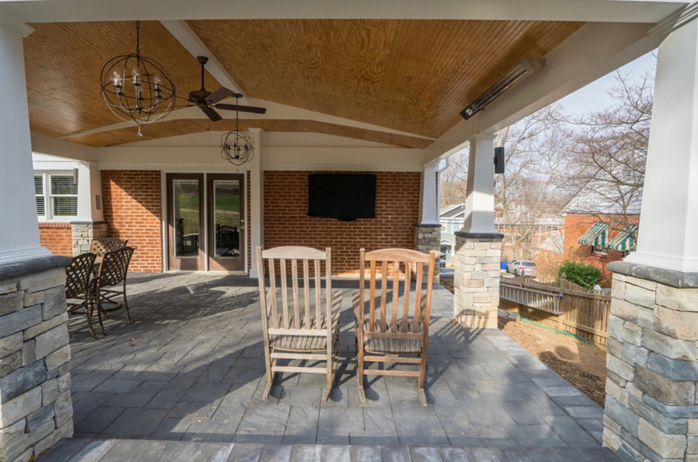 Arlington Paver Patio & Low Maintenance Pavilion Entertaining Area