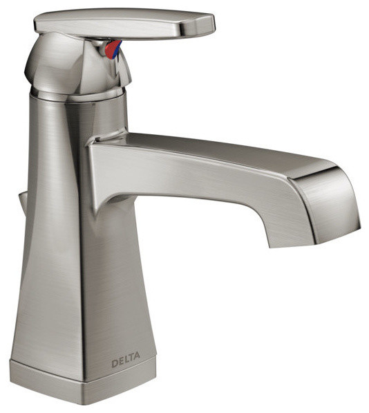 Delta 559LF-SSMPU Trinsic 1-Handle Bathroom Faucet w Drain Stainless 