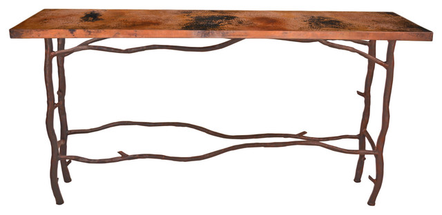 South Fork Extra Long Console Table With Copper Top