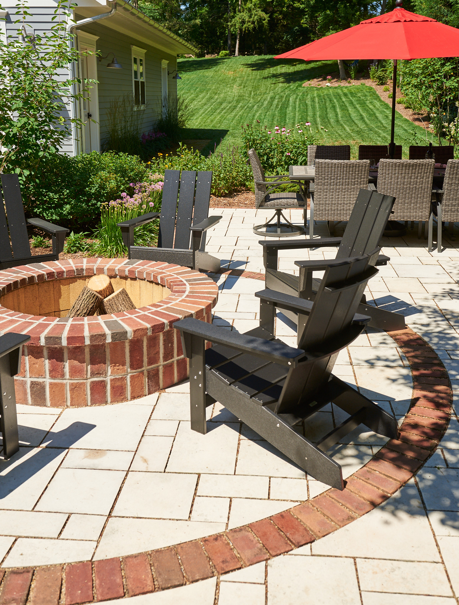 Traditional Backyard + Patio Landscape - Cedarburg, WI