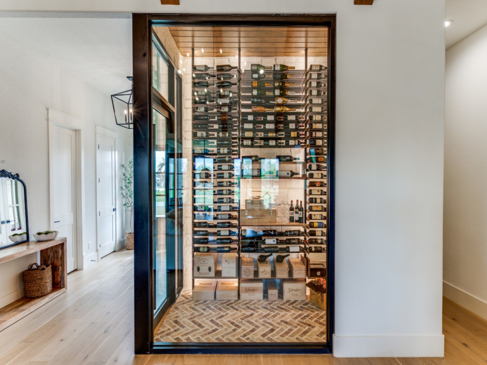 This is an example of a wine cellar in Dallas.