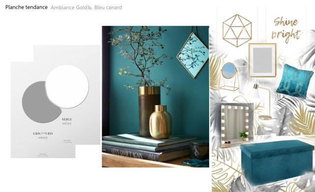 Planches d'ambiance Gold & Blue Canard eclectic