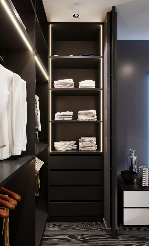 Интерьер квартиры в современном стиле, ЖК «Остров», 90 кв.м.