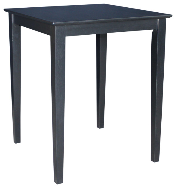 Solid Wood Top Table, 36 Inch High Transitional Dining Tables by