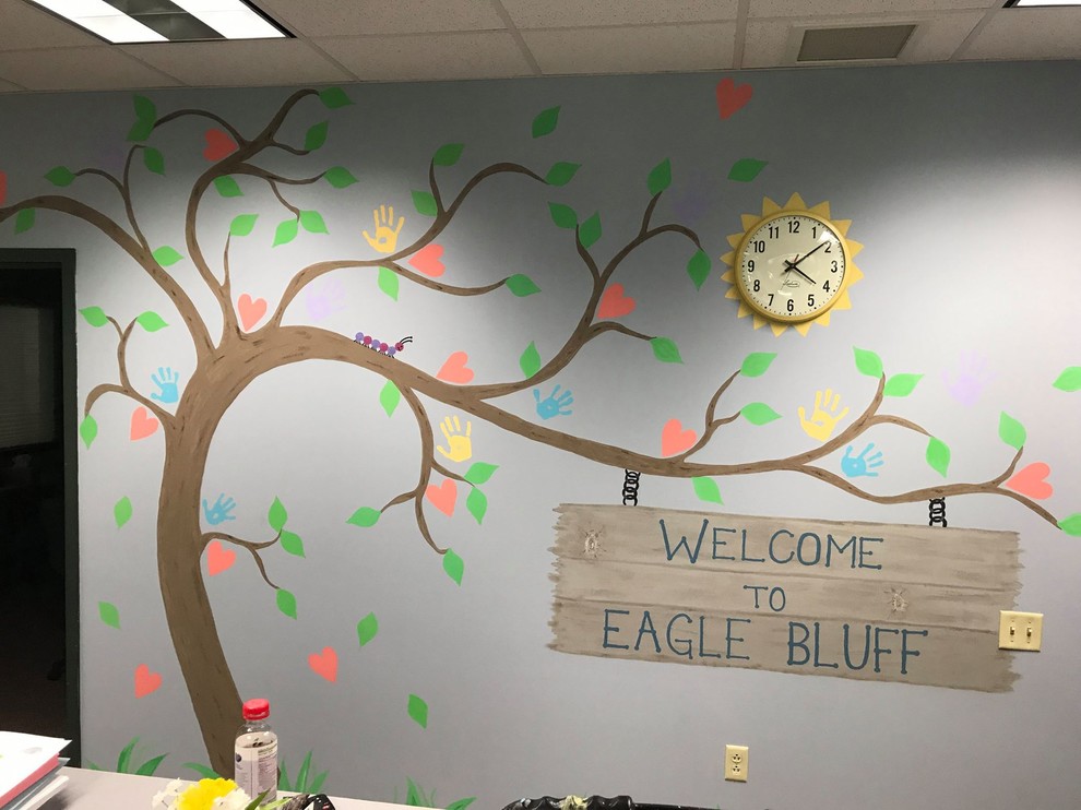 Welcome to Eagle Bluff--Hand Painted Mural