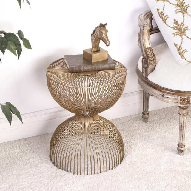 Butler Nicholas Gold Metal End Table - Contemporary - Accent Chests And ...