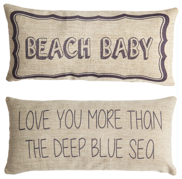 Beach Baby Coastal Style Nursery Double Sided Pillow