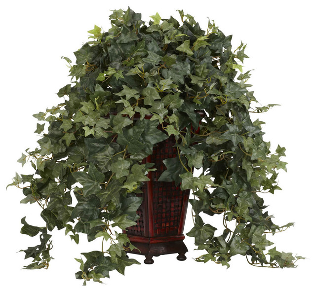 Vining Puff Ivy with Decorative Vase Silk Plant