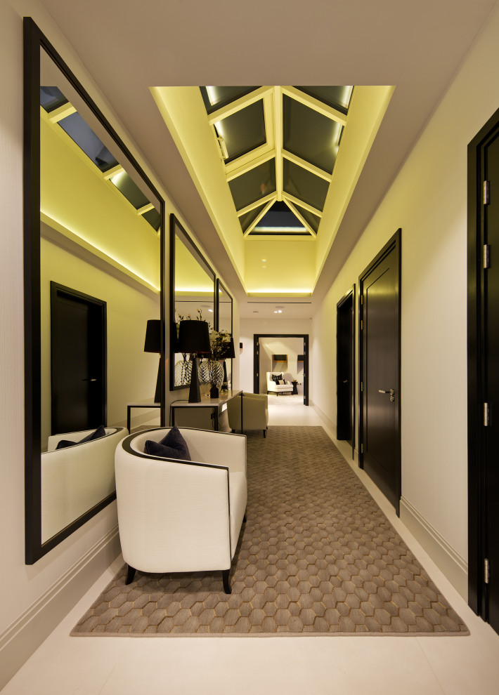Design ideas for a contemporary hallway in Hertfordshire.