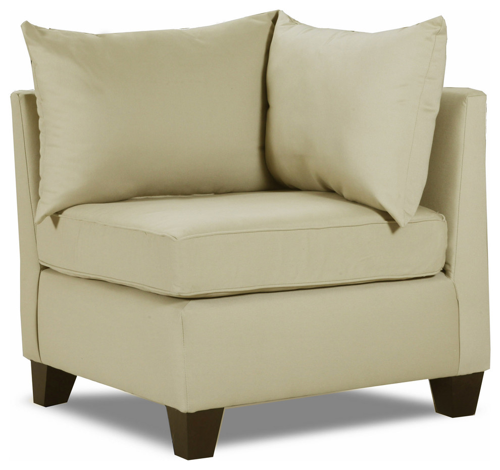 Belle Meade Corner Chair, Khaki - Contemporary - Armchairs And Accent