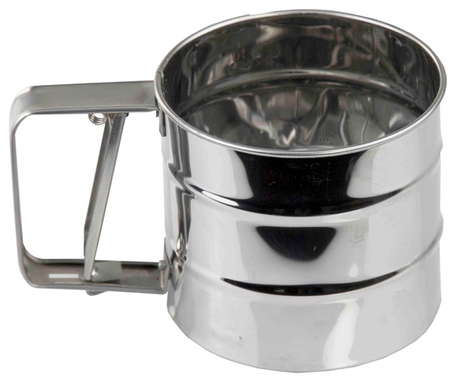 Home Basics Stainless Steel Flour Sifter Traditional Sifters by