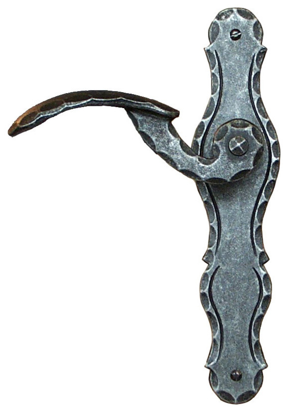 Salzburg Imperial Hammered Iron Lever Set Industrial Door Entry