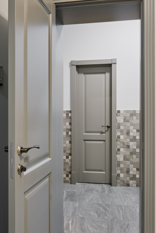 Кантри Ral 7030 в интерьере дома