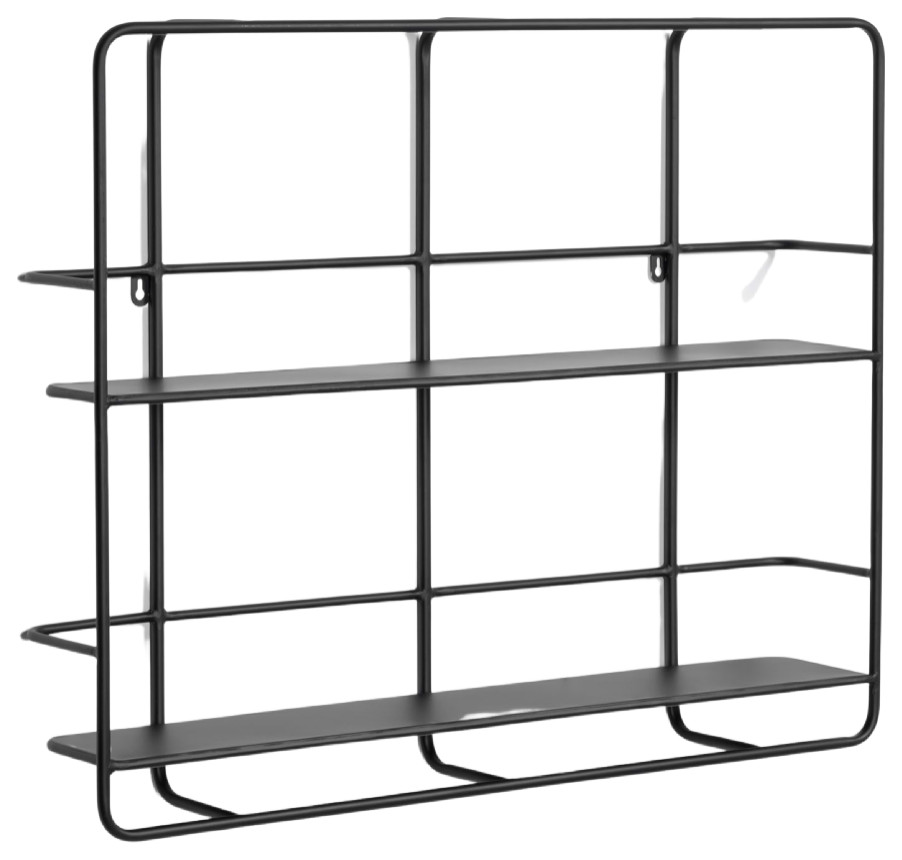 Black Steel Wall Shelves La Forma Najat Industrial Display And
